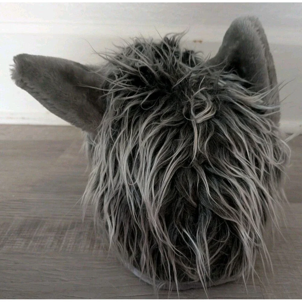 Big Bad Wolf Plush Costume Hat Elope Size Adjuster Gray